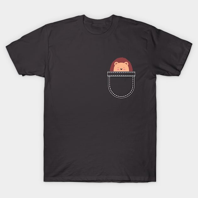 Hedgehog In Your Pocket! T-Shirt by DruArt